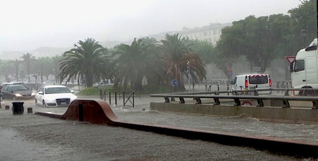 Déluge sur Bastia : 106 mm de pluie en 5 heures !