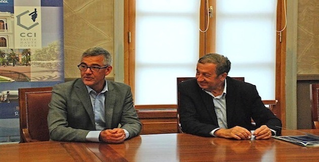 Paul Trojani et Pierre Tolcini, directeur commercial de la compagnie SAS