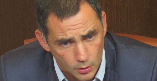 Gilles Simeoni, maire de Bastia et conseiller territorial Femu a Corsica.