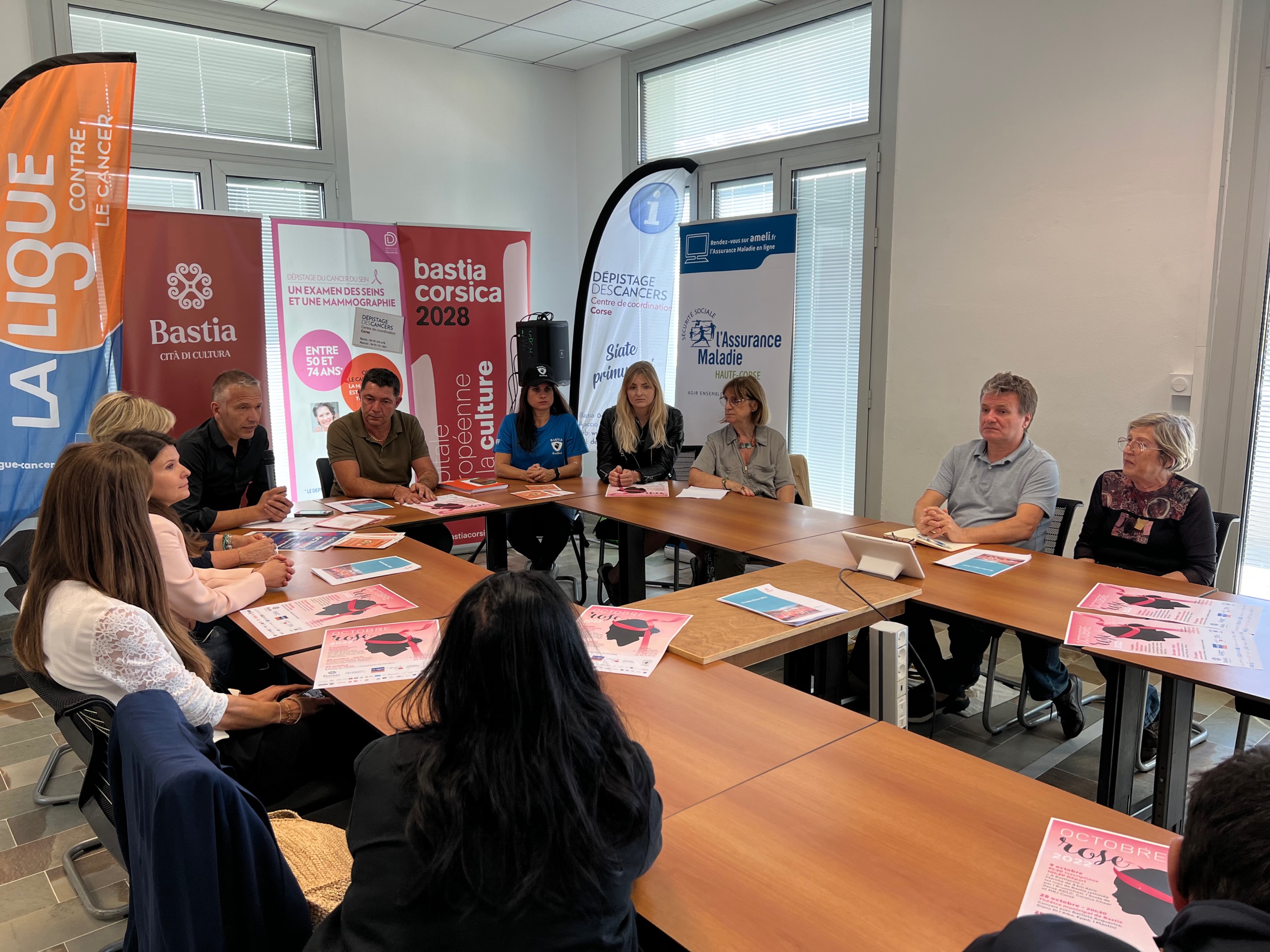 Tous les partenaires de cette édition étaient présent : a mairie de Bastia, la Ligue Contre le cancer, la Marie-Do, le Centre Régional de Coordination du Dépistage des Cancers-Corse (CRCDC) et le club locale Bastia Handball