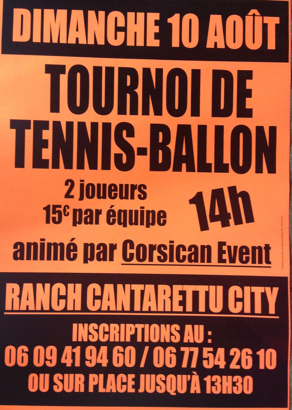 Tournoi de Tennis-Ballon au Cantarettu City d'Algajola-Corbara