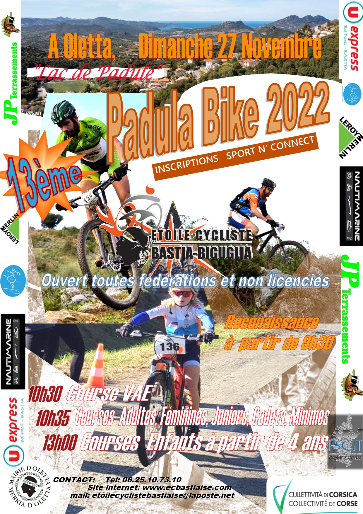Cyclisme : la 13ème édition de la Padula Bike ce dimanche à Oletta