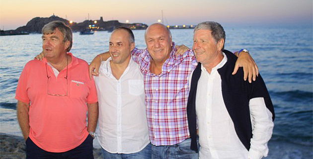  Jean-Michel Larqué et Bernard Champion à "Siesta Beach" de L'Ile-Rousse