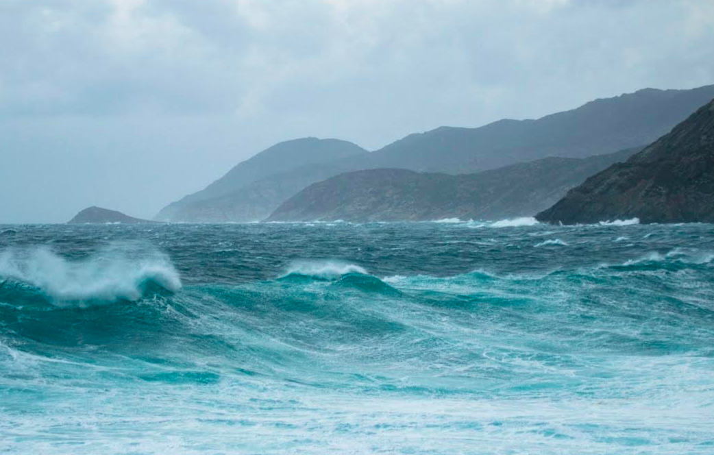 Marine de Scalo a Pino en pleine tempête. Photo Gabriel Sambroni