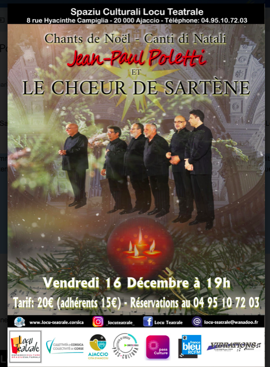 Ajaccio : un concert de Noel le vendredi 16 décembre