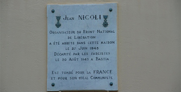 Hommage à Jean Nicoli, l'instituteur héros de la Résistance