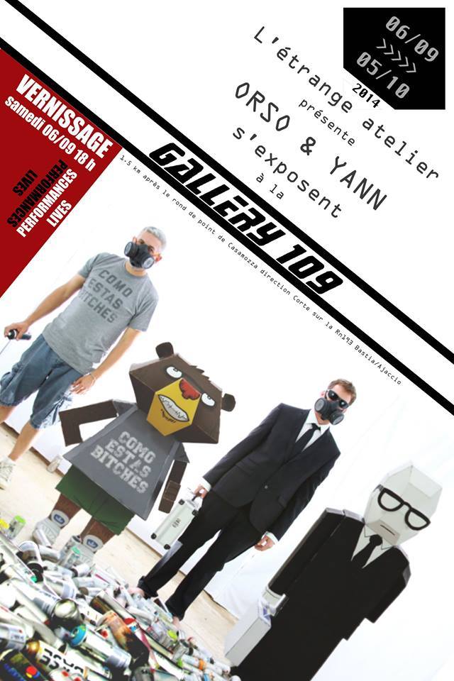 Performance "live" des  artistes-peintres Orso et Yann à la Gallery 109