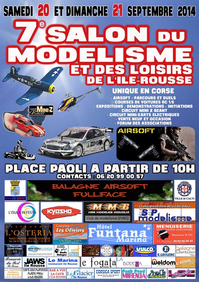 Le 7ème salon du modélisme et des loisirs les 20 et 21 Septembre à L'Ile-Rousse