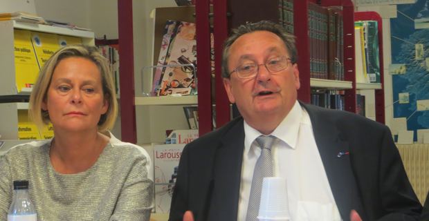 Catherine Mercier-Benhamou, inspectrice d’académie – directrice académique de Haute-Corse, et Michel Barat, recteur de l’Académie de Corse.