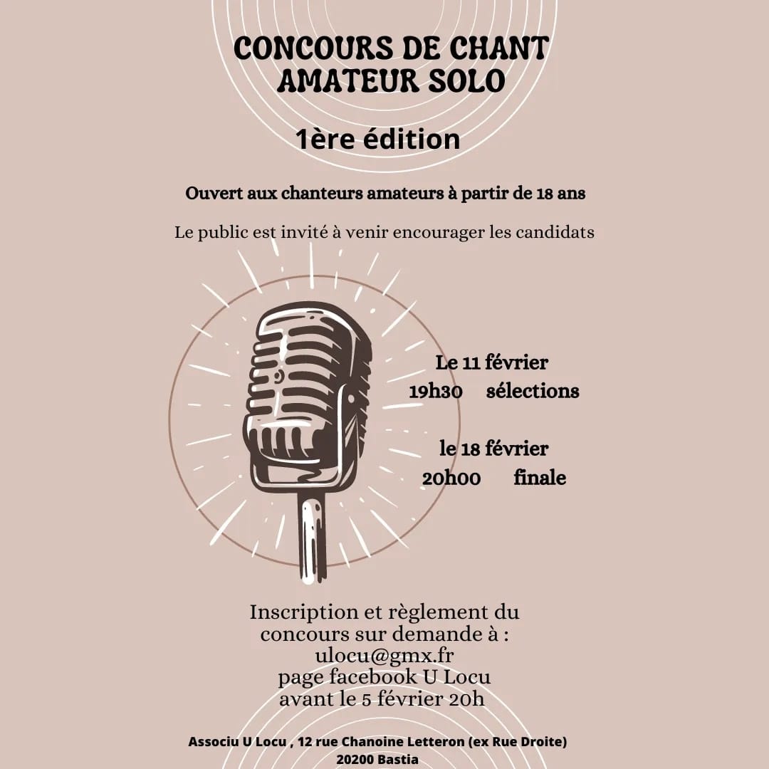 Un concours de chant à Bastia