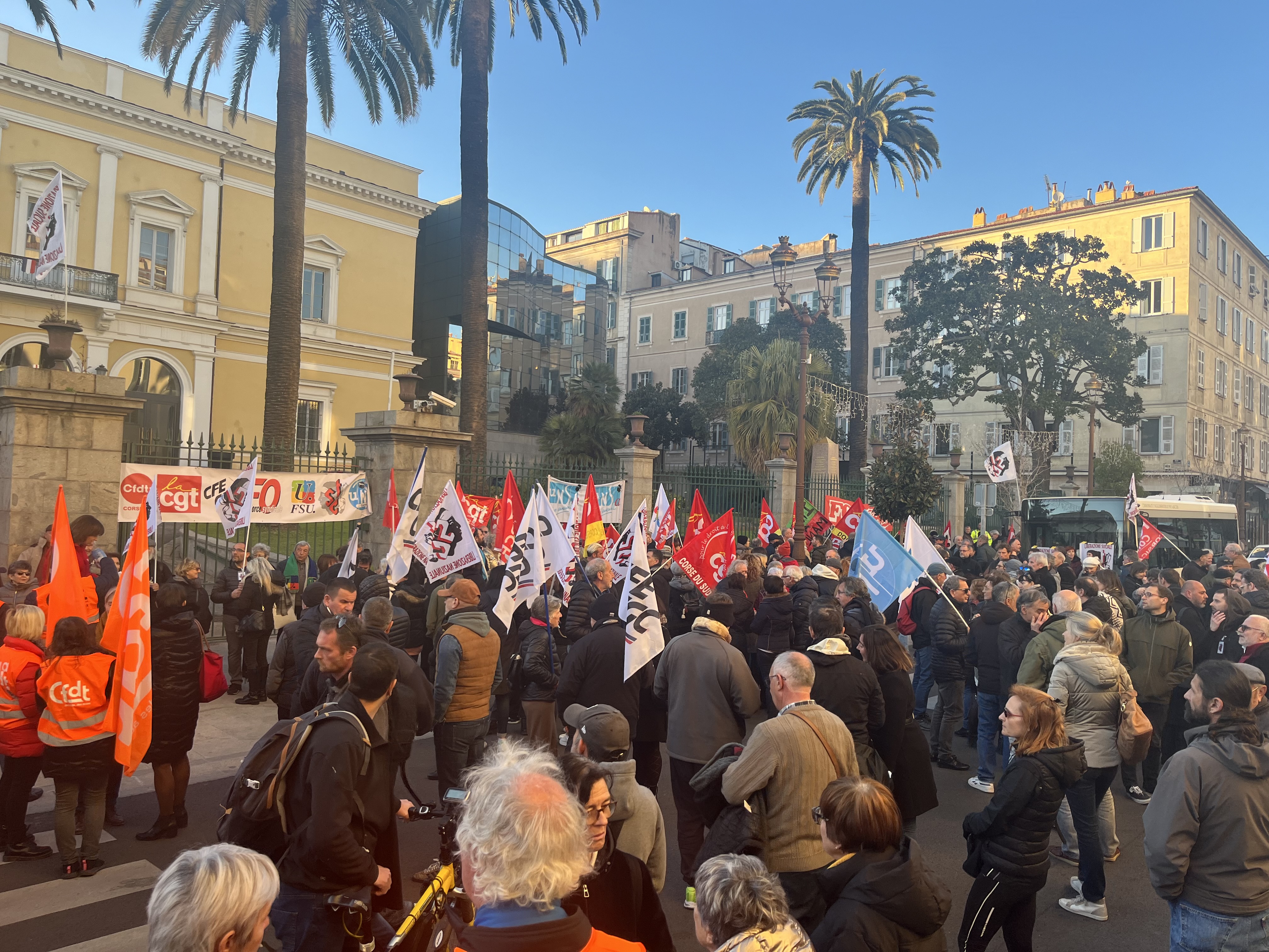 A Ajaccio, un nouveau rassemblement contre la réforme des retraites
