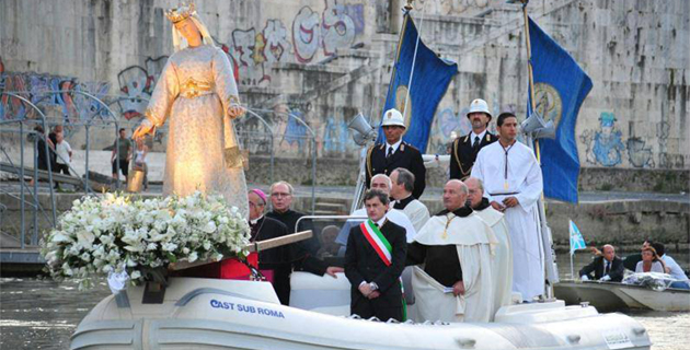 La statue de la Madonna fiumarola découverte par des pêcheurs corses en 1543