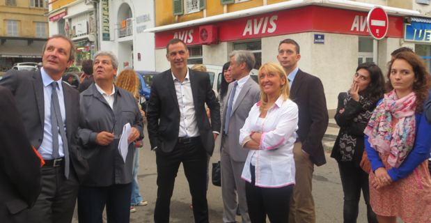 Visite sur site dans les rues de Bastia.