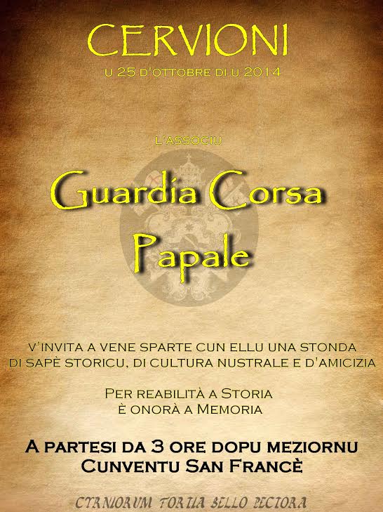 Associu Guardia Corsa Papale : Une réunion-conférence à Cervioni