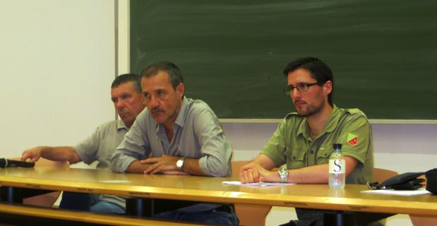 François Sargentini, Jean-Guy Talamoni et Petr'Anto Tomasi, membres de l'Exécutif de Corsica Libera.