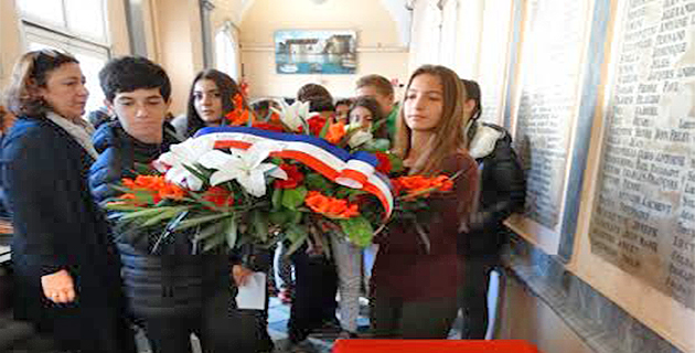 Bastia : L'hommage des collégiens de Simon-Vinciguerra aux élèves et professeurs morts en 14-18