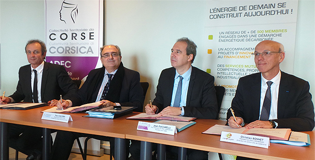 Alain Rousseau, Paul Giacobbi, Jean Zuccarelli et Christian Bonnet