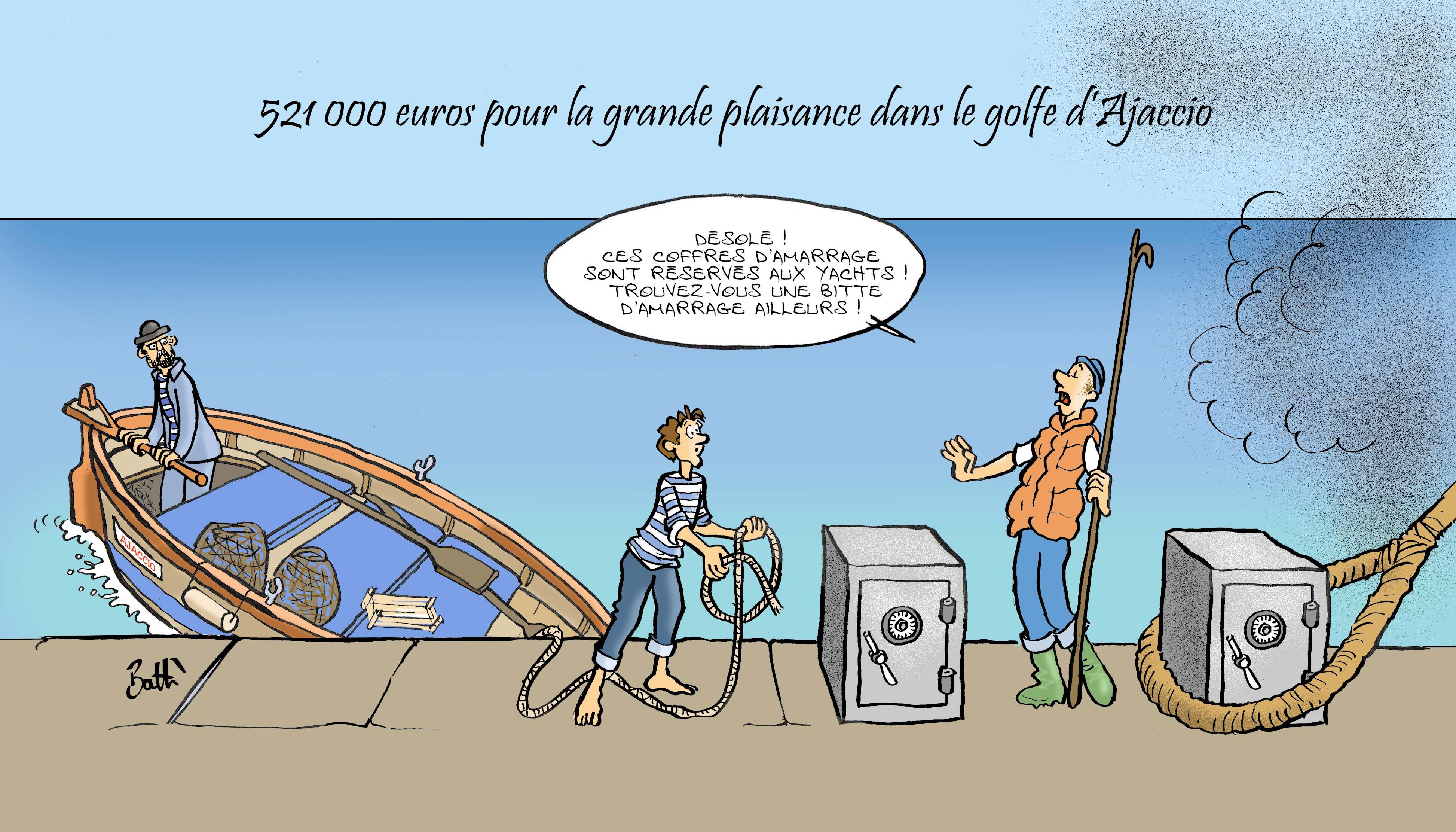 Le dessin de Battì 521000 euros pour la grande plaisance dans le