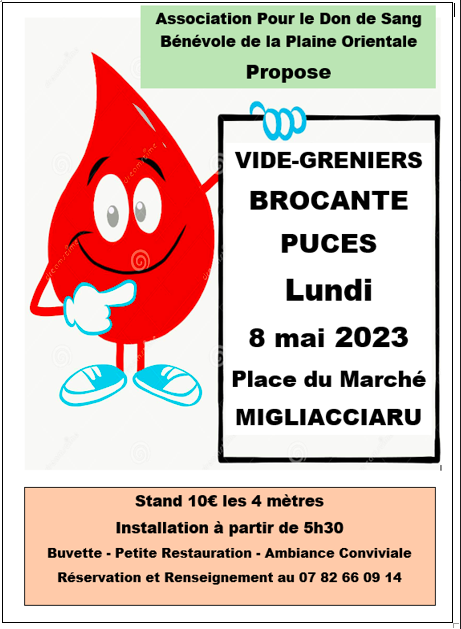 Migliacciaru : un vide-grenier au profit de l'ADSBPO