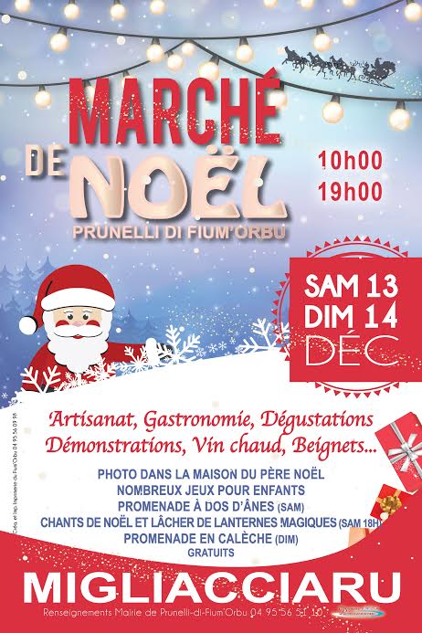 Prunelli-di-Fium'Orbu : Marché de Noël samedi et dimanche
