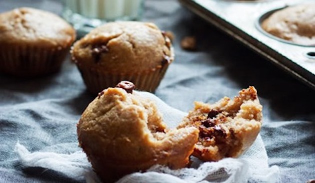 A table : muffins châtaigne-chocolat au cœur fondant