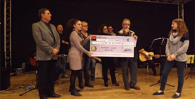 Rotray club de Bastia : Un chèque de 5000 € au profit de la Ligue contre le Cancer