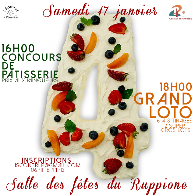 Concours de pâtisserie et grand loto au Ruppione