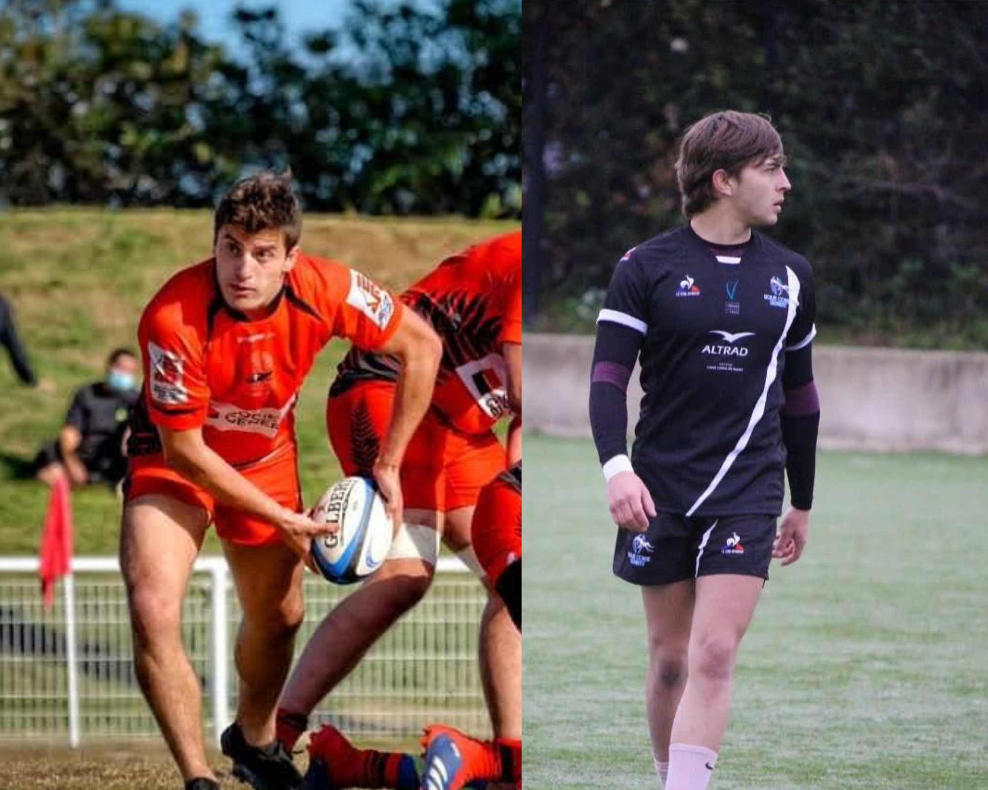 Jérémi Loubic (à gauche) et Lothaire Adobati (à droite) ont été sélectionnés par le Montpellier Hérault Rugby pour participer au Super Seven, une compétition de rugby professionnelle. (Photo Facebook de SLMJ photos)