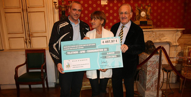 La ville d'Ajaccio remet près de 4 500 euros au Téléthon 
