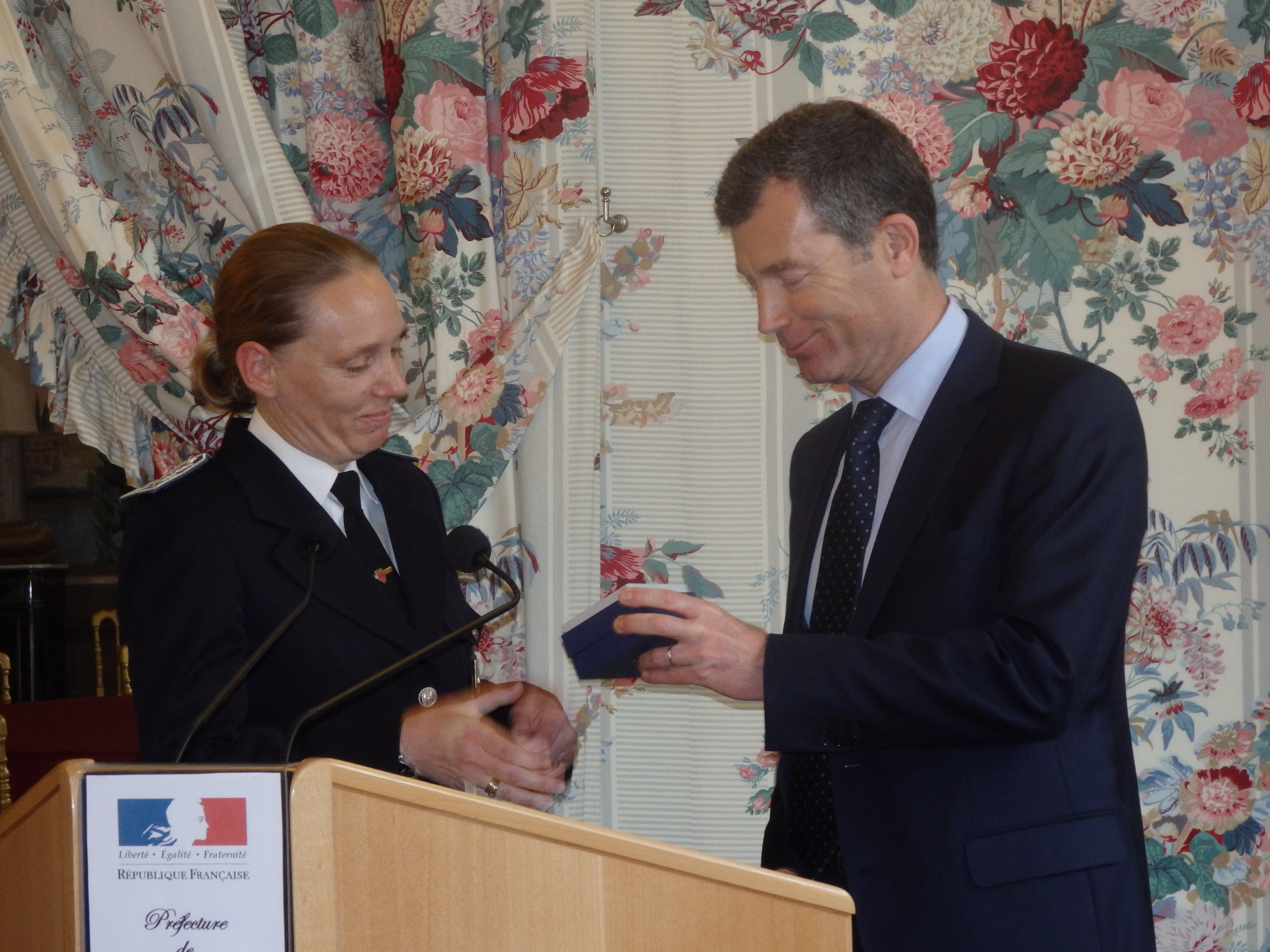 Départ de Nadège Marc, chef de la délégation des CRS en Corse