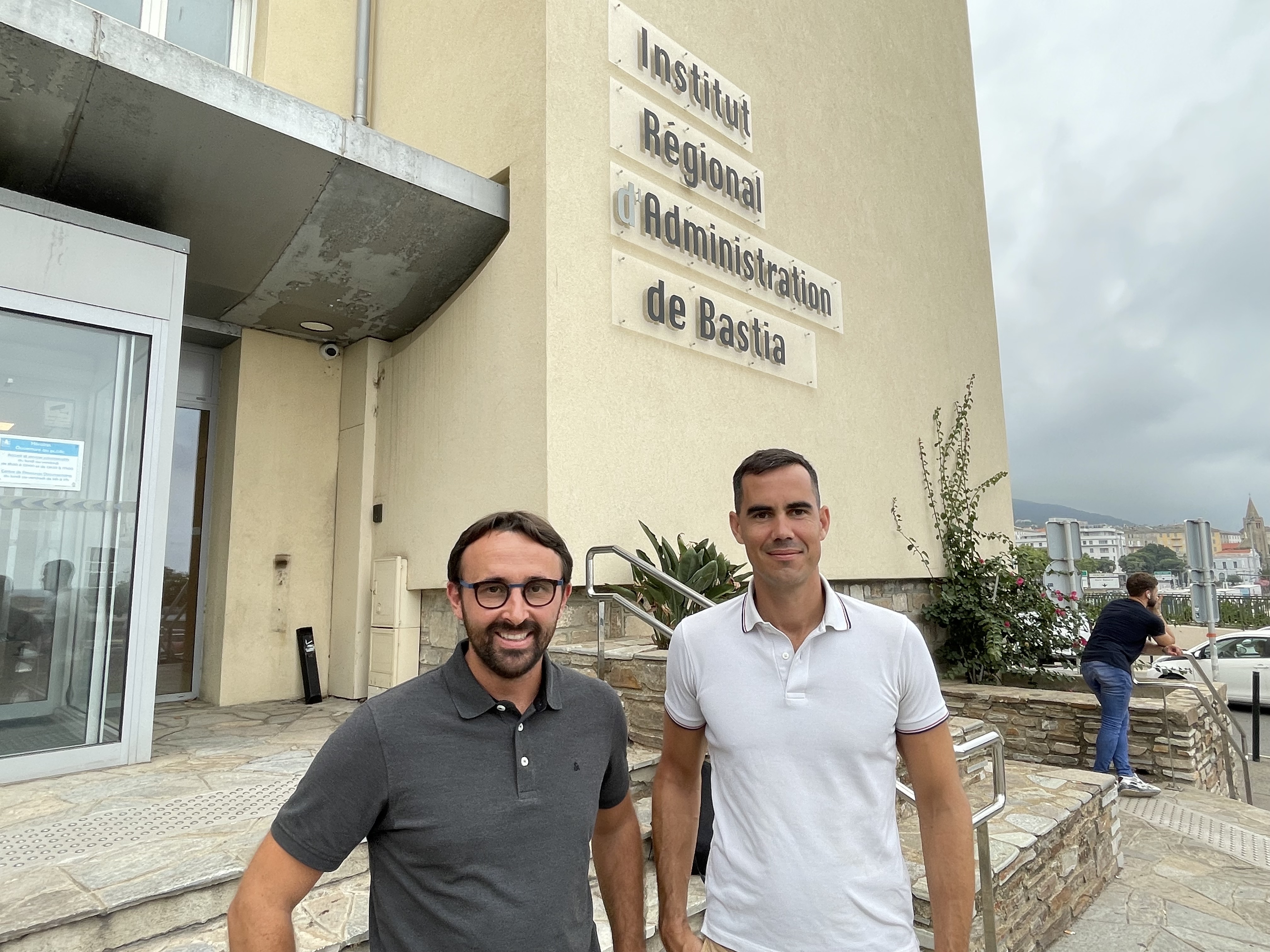 Julien Angelini,  maître de conférence en sciences de l’information et de la communication à l’université de Corse et Nicolas Hazard, fondateur de l’entreprise Inco.