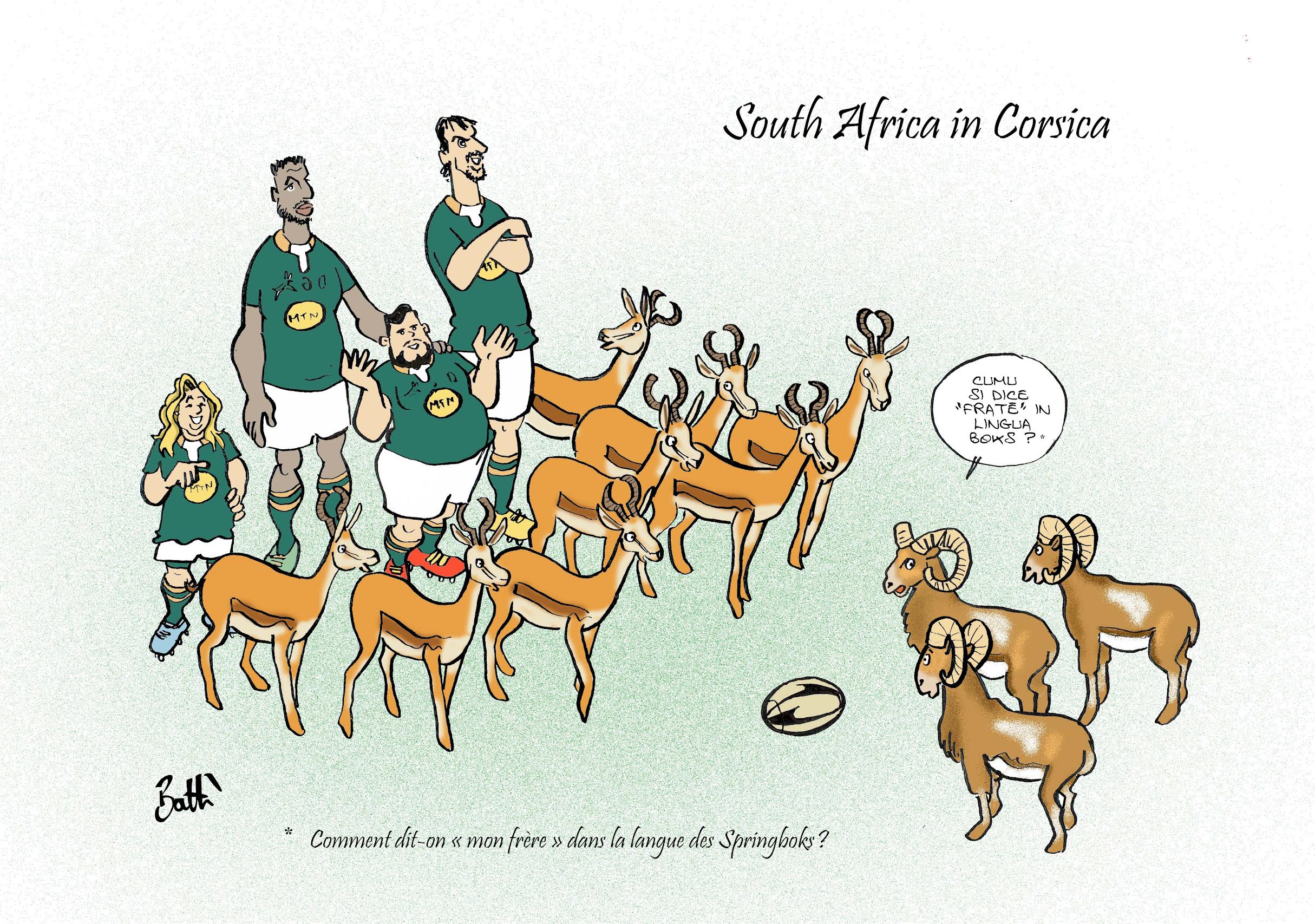 Faf De Klerk, Siya Kolisi, Carlu Sadie, Eben Etzebeth seront en Corse avec la sélection Sud Africaine en préparation de la coupe du monde de rugby 2023. Welcome !