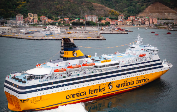 Le Mega Victoria, le dernier-né de la flotte de Corsica Ferries.