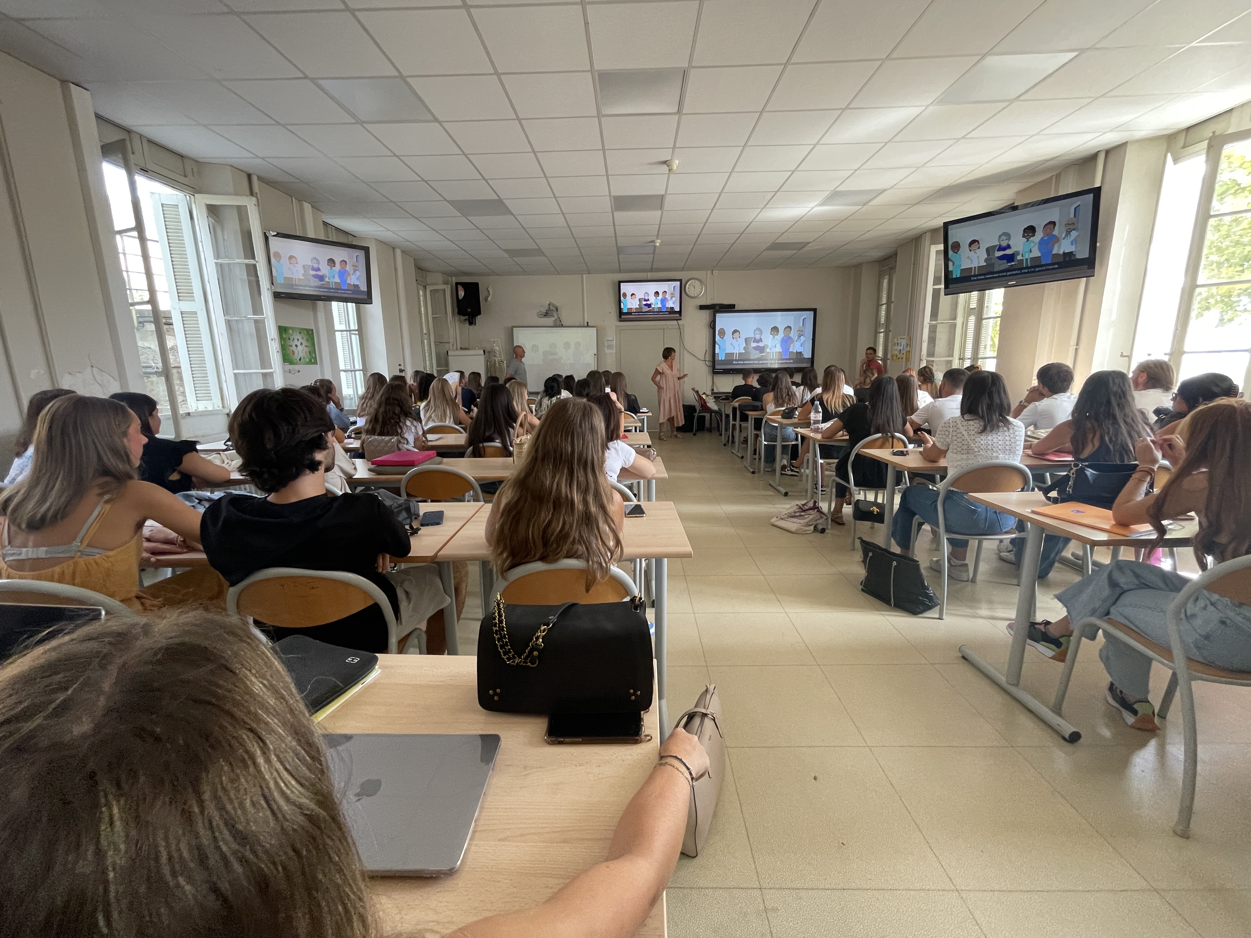 Les 68 élèves de l'IFSI de Bastia, le jour de la rentrée.