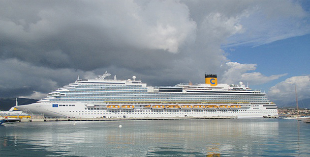 Première escale du "Costa Diadema" dans le golfe d'Ajaccio