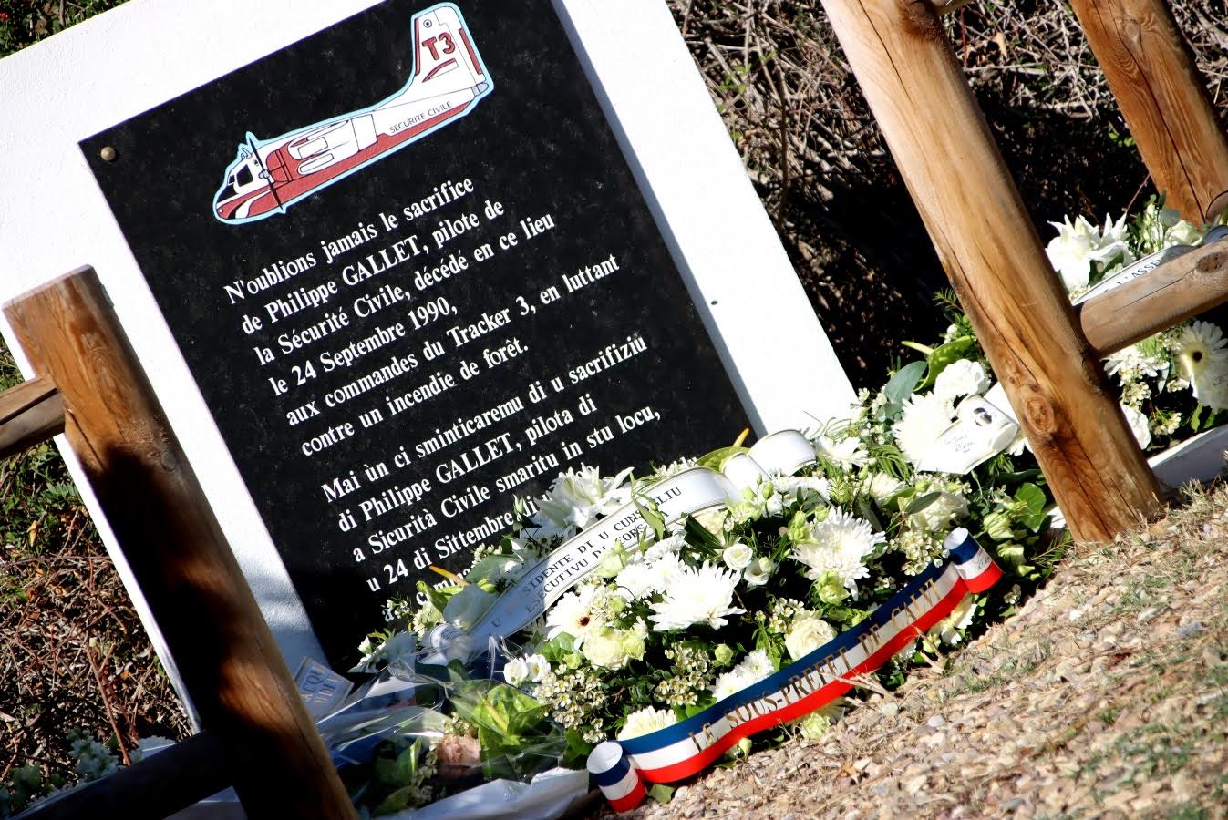 A Bocca Sierra une stèle rappelle la disparition tragique de Philippe Gallet (Doc CNI)