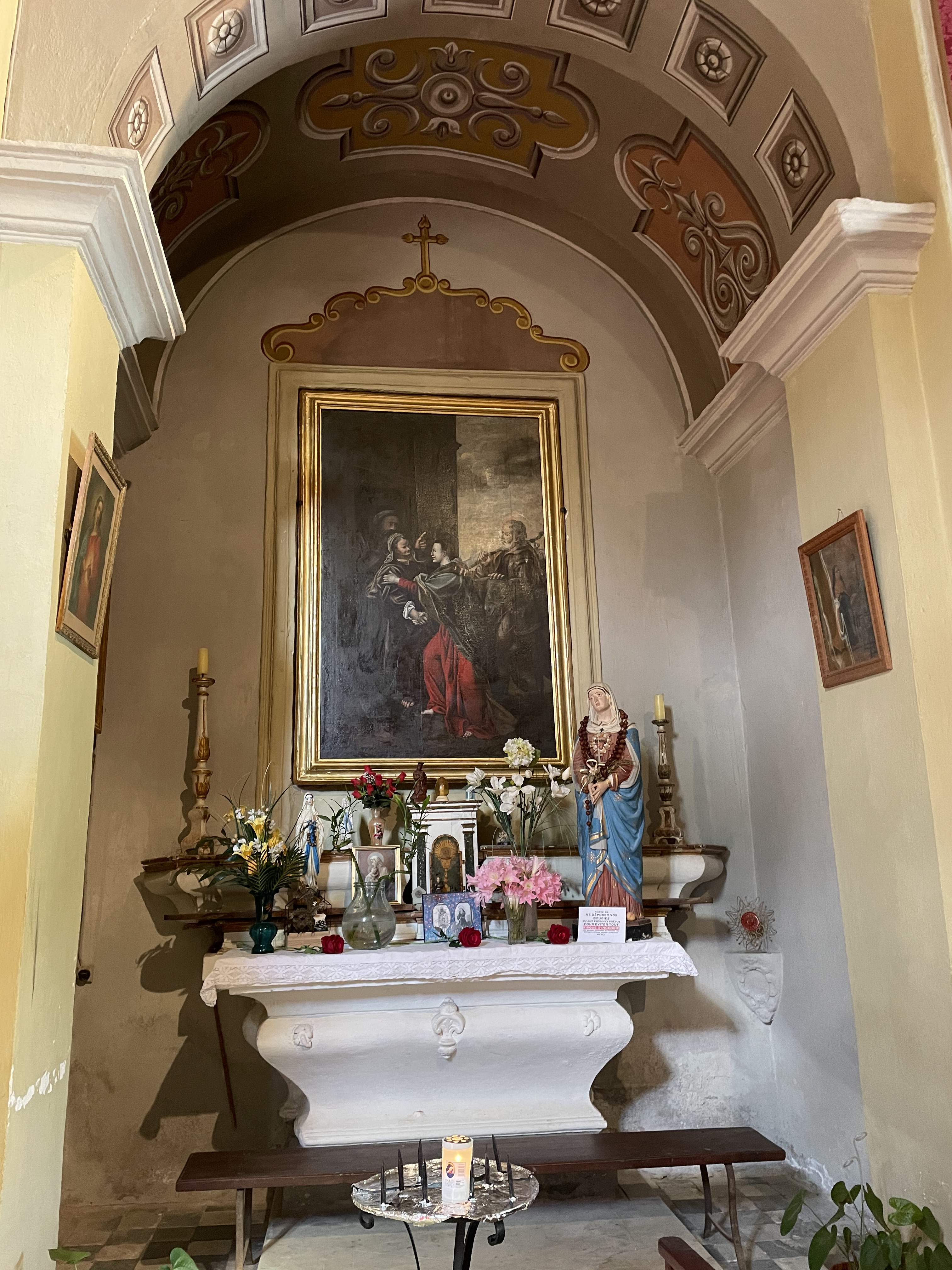 "La Visitation" a retrouvé sa place en la chapelle Notre-Dame de Monserato.