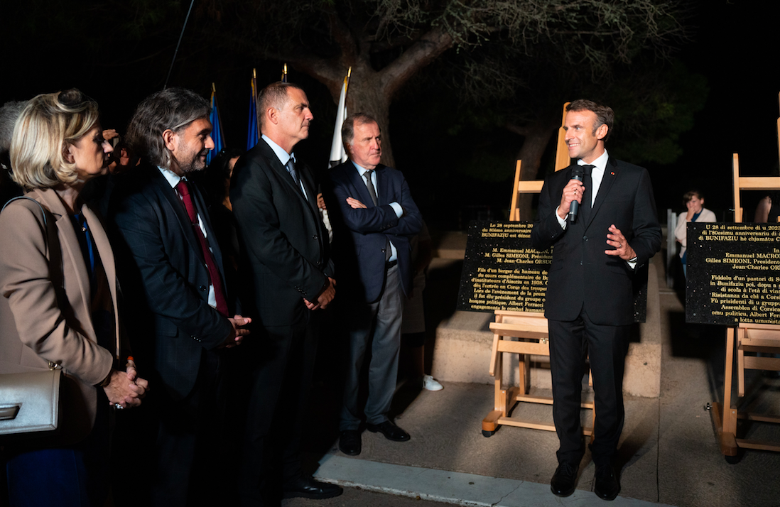 La presidente de l'Assemblée de Corse, le président de l'Exécutif et le Recteur de Corse étaient présents. Photo Paule Santoni