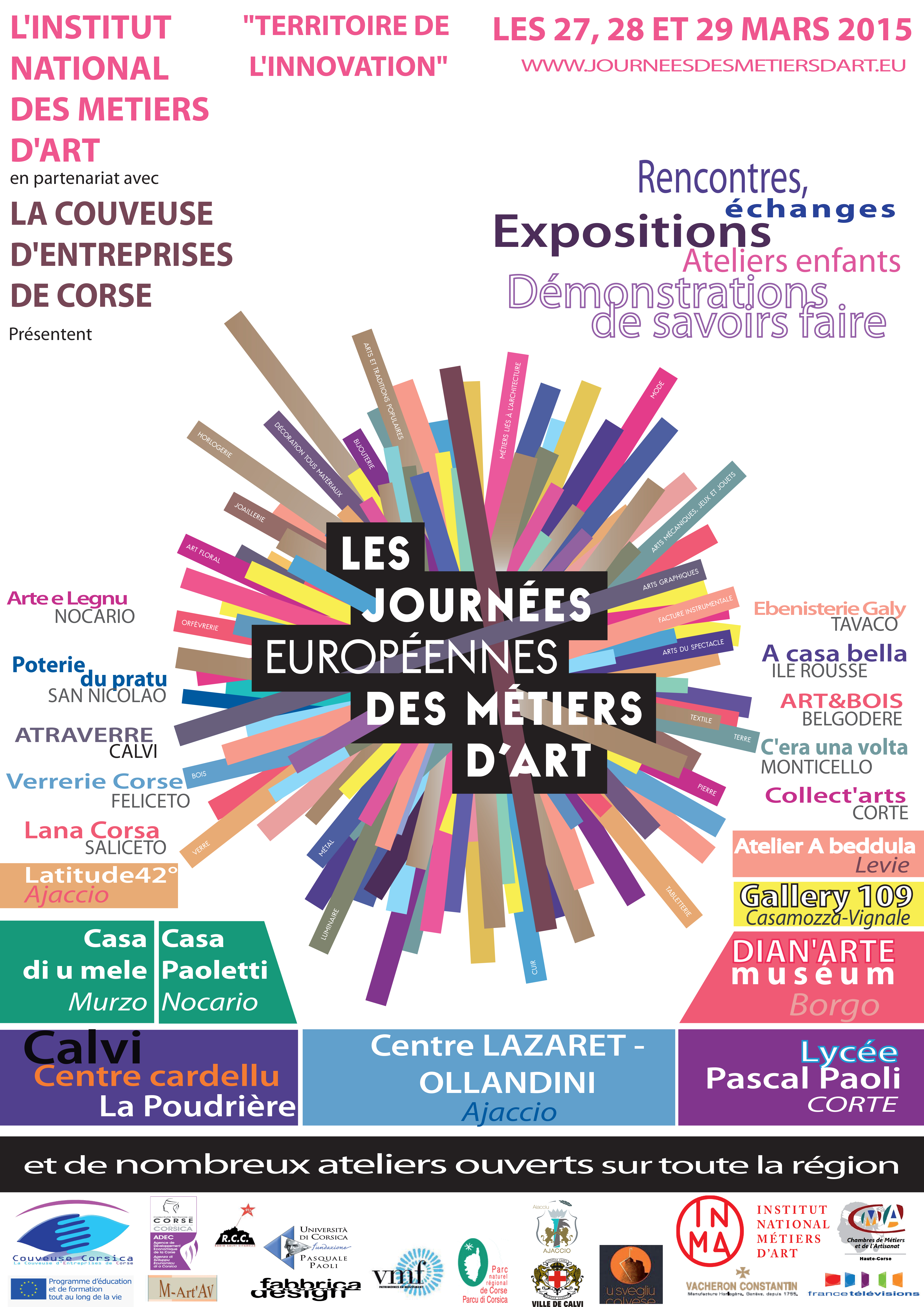 Les journées européennes des métiers d'art du 27 au 29 mars coordonnées par la la couveuse d'entreprises de Corse 