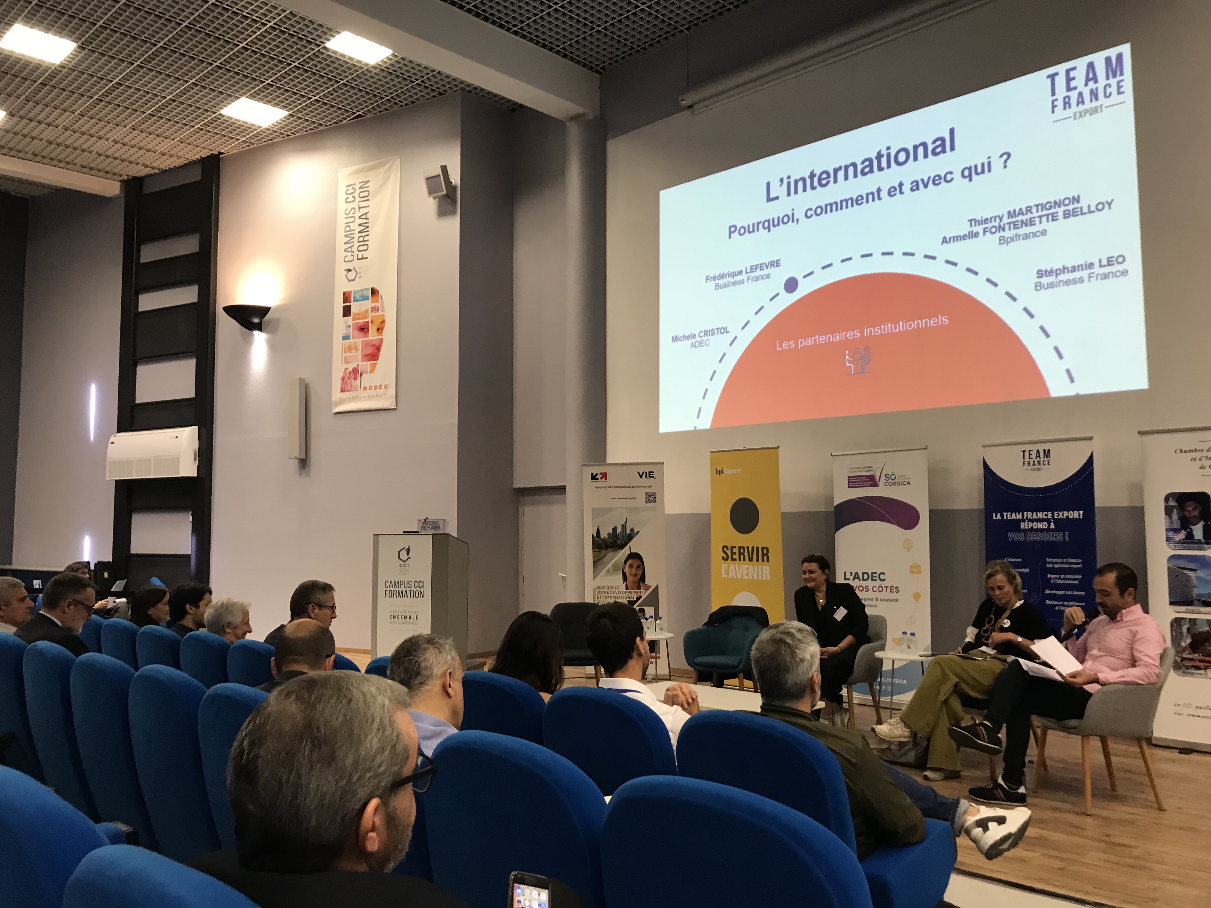 Ces rencontres autour de la problématique de l'export ont attiré une soixantaine d'entrepreneurs au campus CCI Formation Corsica à Borgo.
