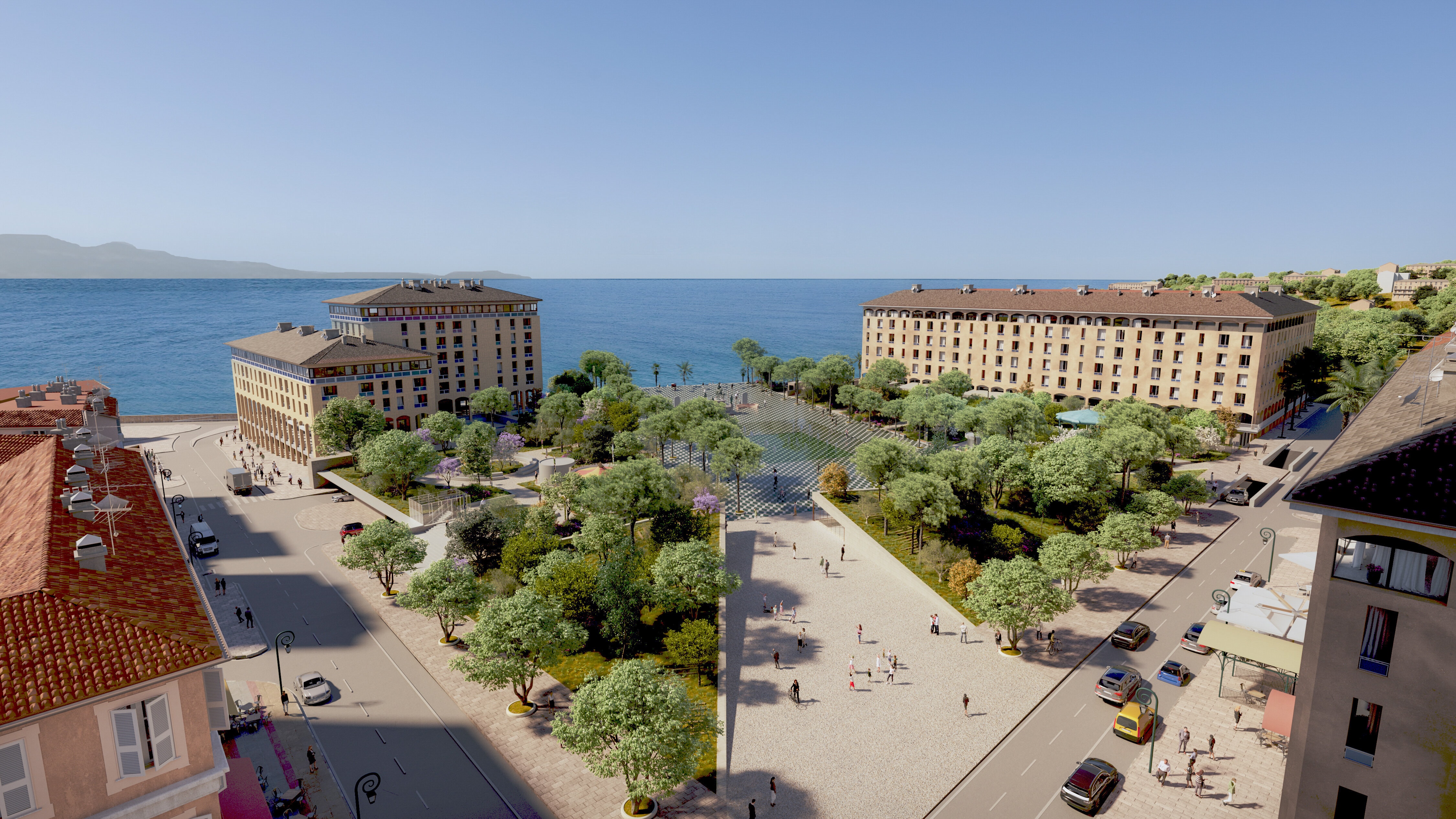 Le chantier de la place Diamant pourrait débuter en mars 2024 (crédit photo Direction de la communication Ville d'Ajaccio).