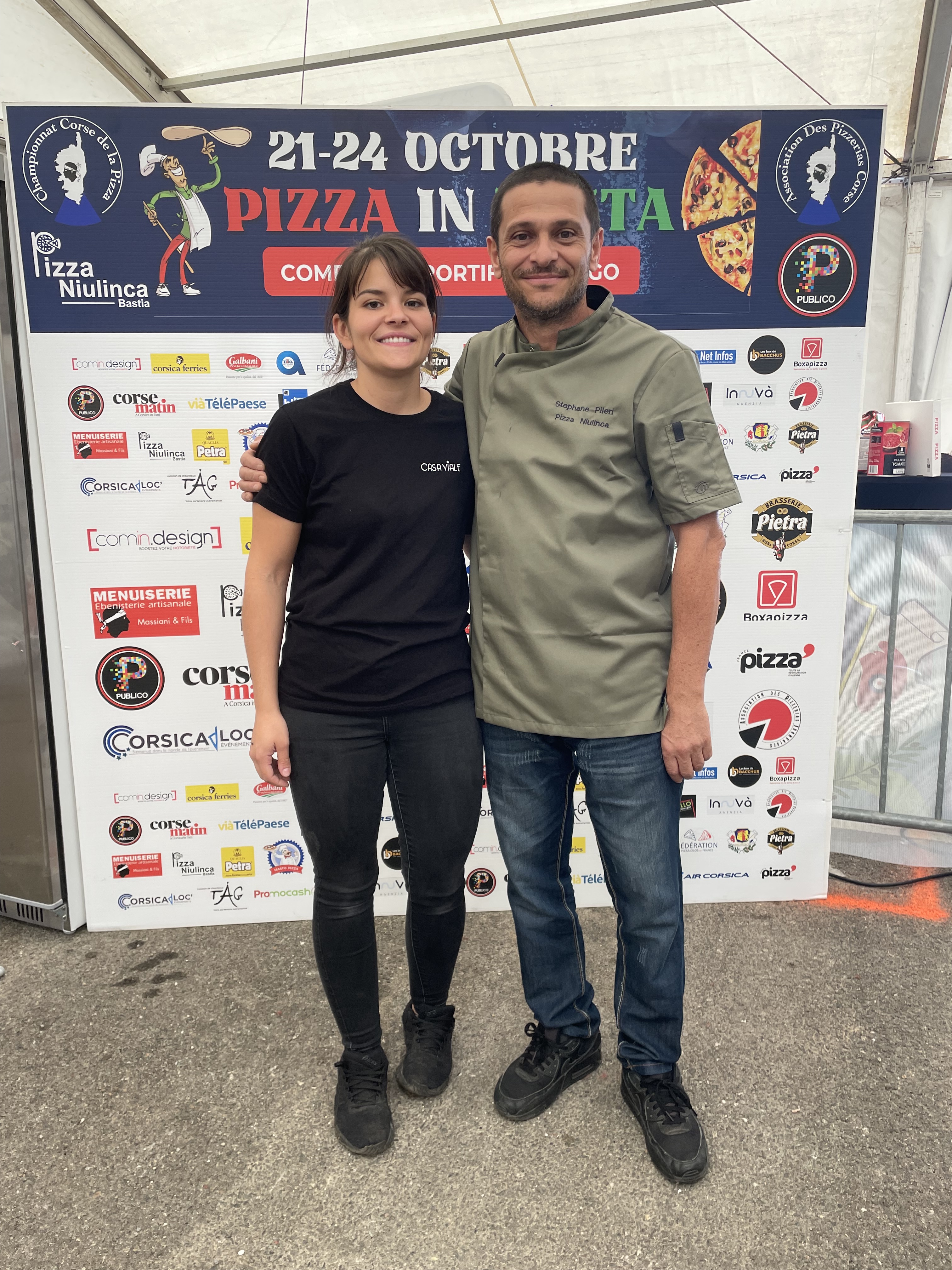 Adeline Viale et Stéphane Pileri, organisateur de Pizza in festa