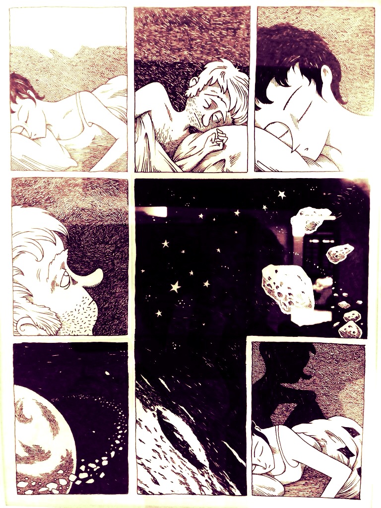 Il regarde pensif les astres, ne veut pas la déranger