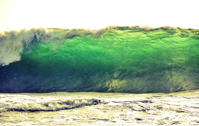 Photo illustration d'un tsunami. Crédit Pixabay