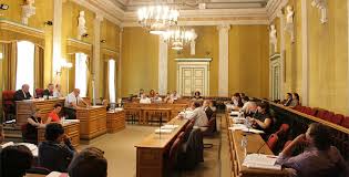 La salle des délibérations du Conseil départemental de la Corse du Sud à Ajaccio.