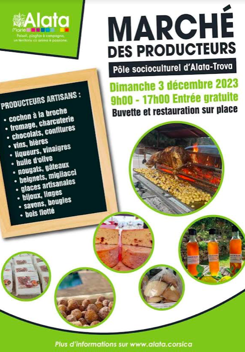 Alata : Un marché des producteurs organisé par la mairie ce 3 décembre 