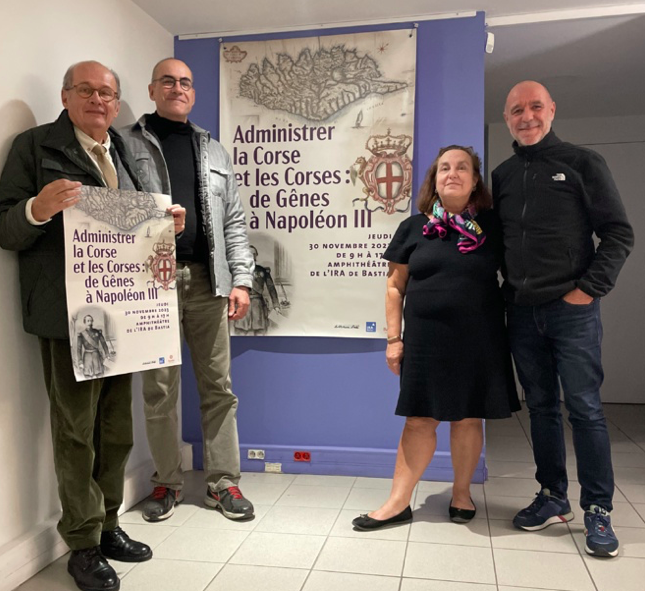 Philippe Peretti, Gérard Clerissi, Didier Grassi et Linda Piazza ont présente ce colloque du jeudi 30 novembre.