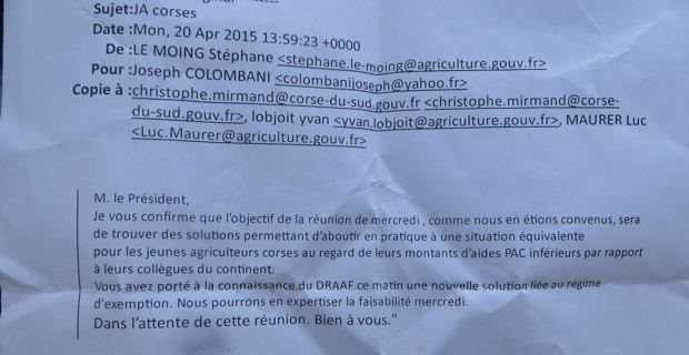 Le mail qui a fait tomber (provisoirement?) la colère des jeunes agriculteurs