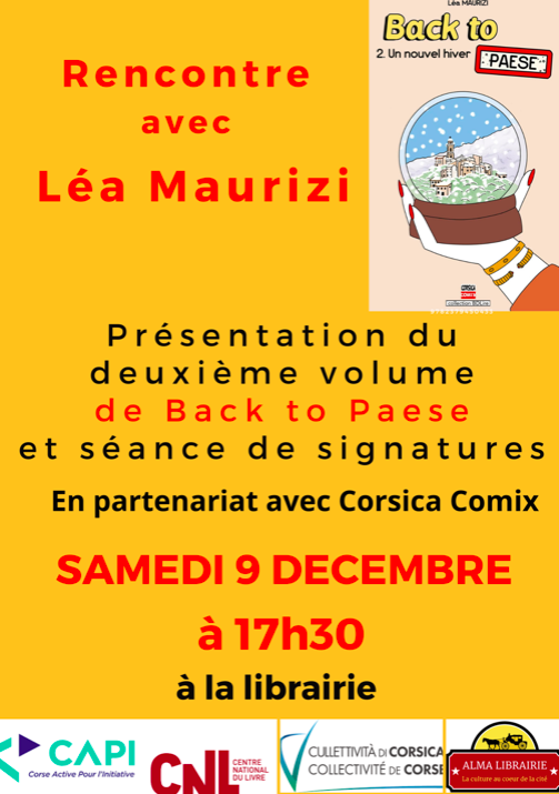 Bastia : Léa Maurizi présente le deuxième volume de "Back to Paese"