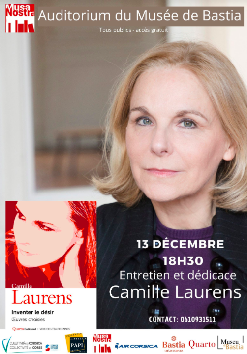 Bastia: Camille Laurens invitée du festival Cinemusa 